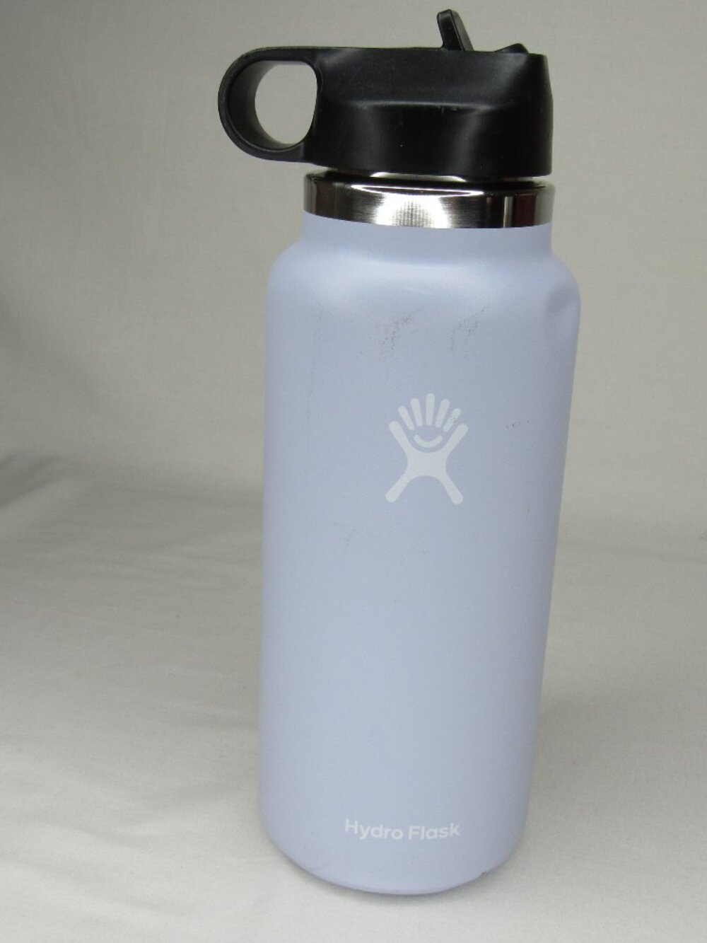 Hydro Flask Fog Gray 32oz Wide Mouth  Straw Lid Water Bottle